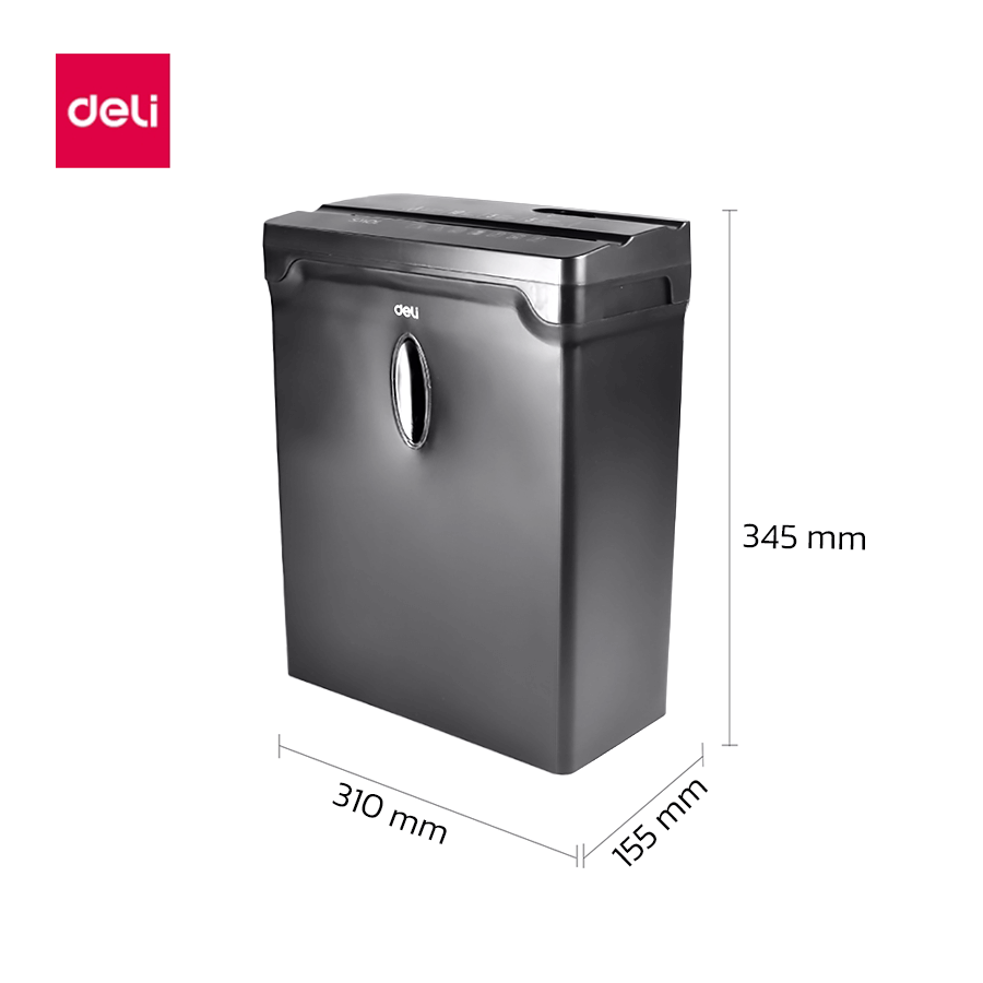 เครื่องทำลายเอกสารอัตโนมัติ Deli ET015-BK-01 สีดำ